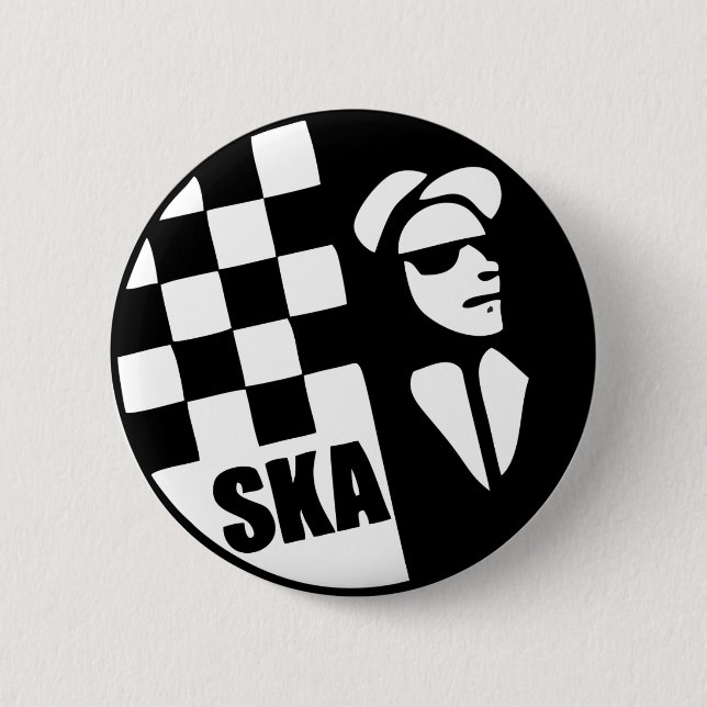 Badge Rond 5 Cm Bouton SKA (Devant)