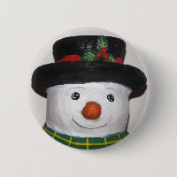 Bouton Snowman très mignon