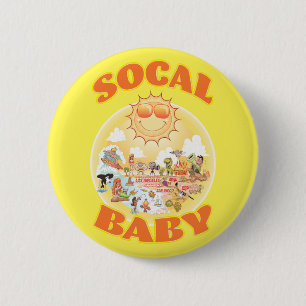 Badge Rond 5 Cm Bouton SoCal