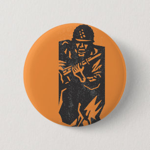 Badge Rond 5 Cm Bouton Soldat