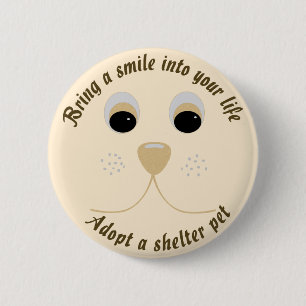 Badge Rond 5 Cm Bouton Sourire