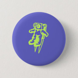 Badge Rond 5 Cm Bouton Spaceman.