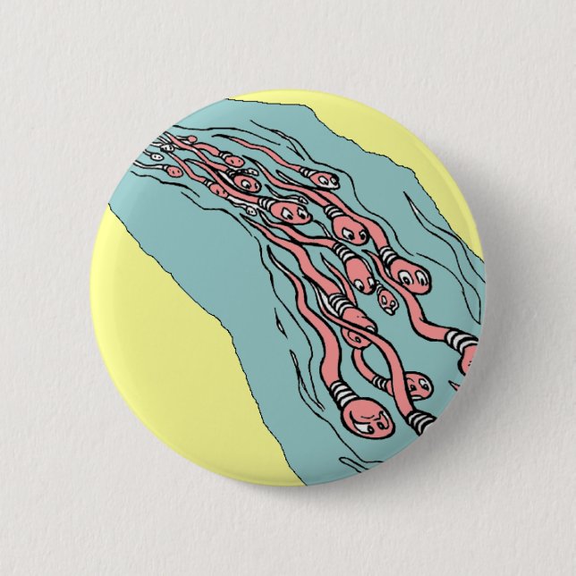 Badge Rond 5 Cm bouton, sperme, hommes (Devant)