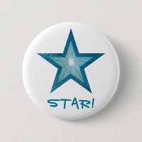 Bouton 'STAR!' Blue Star blanc