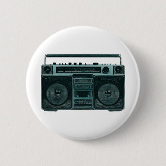 Badge Rond 5 Cm bouton stéréo rétro
