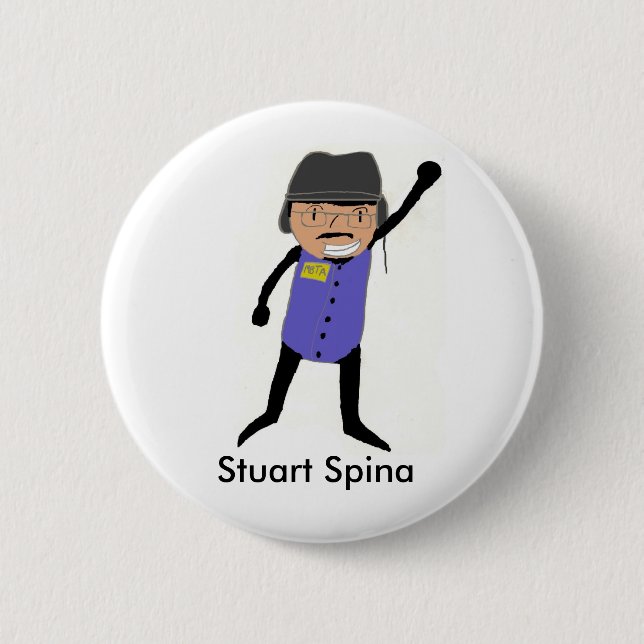 Badge Rond 5 Cm Bouton Stuart Spina - customisé (Devant)