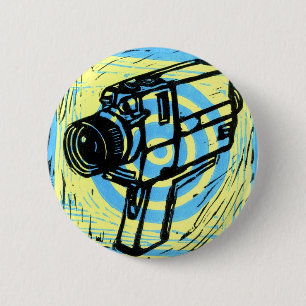 Badge Rond 5 Cm bouton superbe d'appareil-photo de film 8