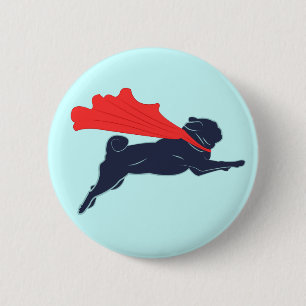 Badge Rond 5 Cm Bouton superbe de carlin