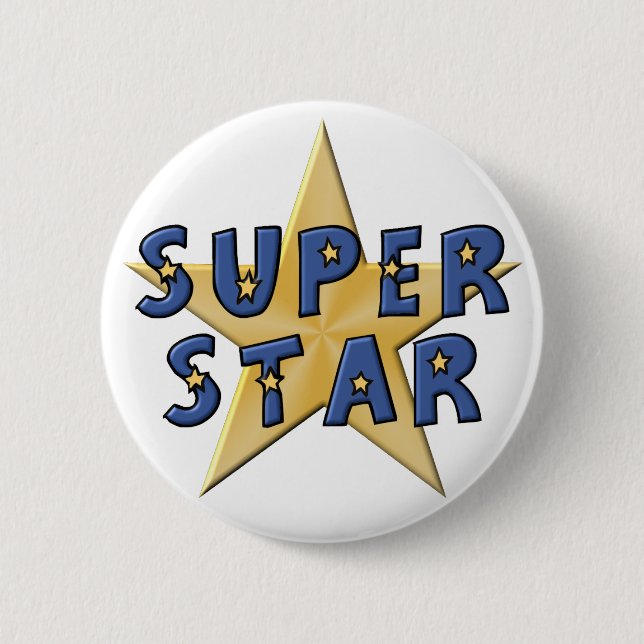 Badge Rond 5 Cm Bouton superbe d'étoile (Devant)