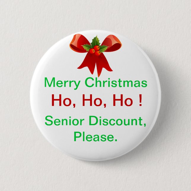 Badge Rond 5 Cm Bouton supérieur de remise de Joyeux Noël (Devant)