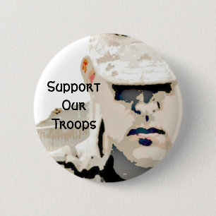 Badge Rond 5 Cm Bouton Support Our Troops
