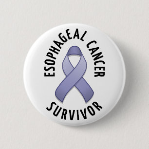 Badge Rond 5 Cm Bouton Survivant du cancer de l'oesophage