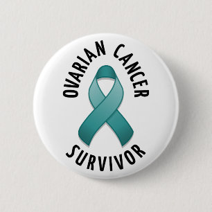 Badge Rond 5 Cm Bouton Survivant du cancer de l'ovaire
