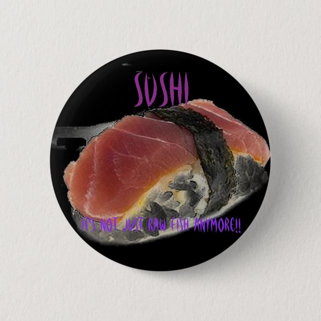 Badge Rond 5 Cm Bouton Sushi (Devant)