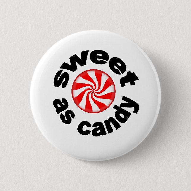 Badge Rond 5 Cm Bouton Sweet As Candy (Devant)
