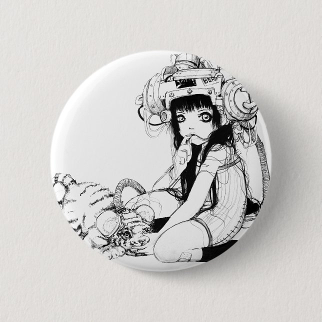 Badge Rond 5 Cm Bouton symbiotique d'amis (Devant)