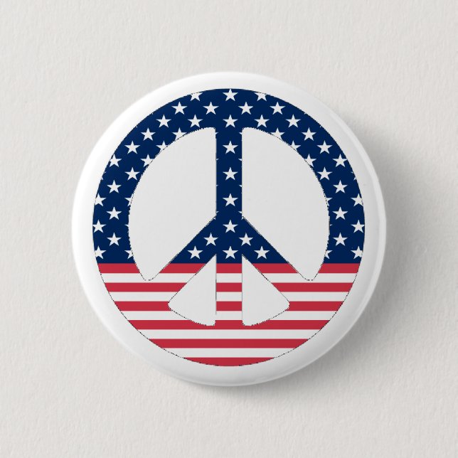 Badge Rond 5 Cm Bouton SYMBOLE DE LA PAIX AMÉRICAINE (Devant)
