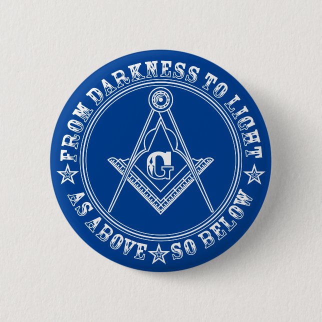 Badge Rond 5 Cm Bouton symbole franc-maçonnerie (Devant)