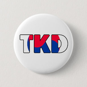 Badge Rond 5 Cm Bouton Taekwondo