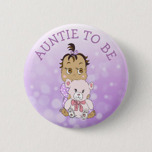 Badge Rond 5 Cm Bouton Tante à être Baby shower