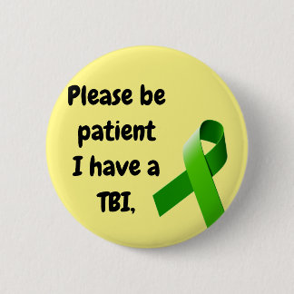 Badge Rond 5 Cm Bouton TBI, Veuillez patienter