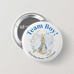 Badge Rond 5 Cm Bouton Team Boy Peter Rabbit