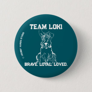 Badge Rond 5 Cm Bouton Team Loki