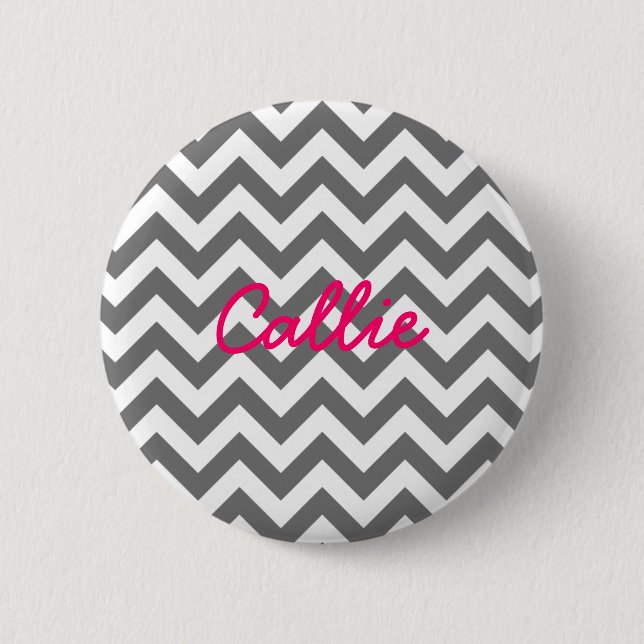 Badge Rond 5 Cm Bouton tendance Chevron (Devant)