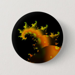 Badge Rond 5 Cm Bouton Tentacle Fractal