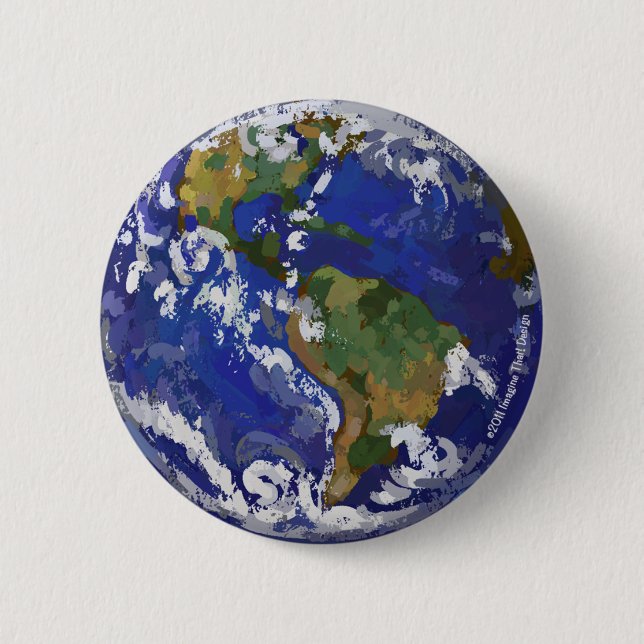 Badge Rond 5 Cm Bouton Terre (Devant)