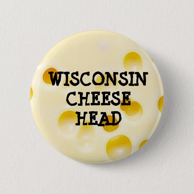 Badge Rond 5 Cm Bouton Tête de fromage Wisconsin (Devant)