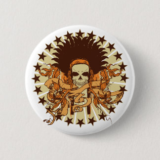 Badge Rond 5 Cm Bouton Tête du crâne 2