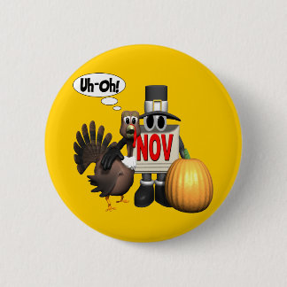 Badge Rond 5 Cm Bouton - thanksgiving Turquie