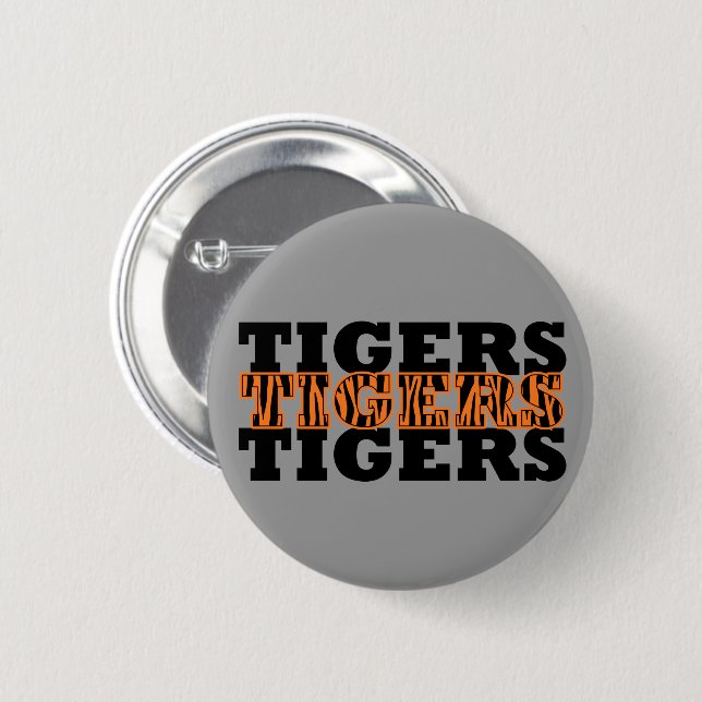Badge Rond 5 Cm Bouton Tiger (Devant & derrière)