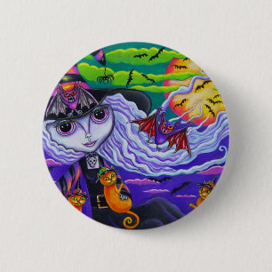 Badge Rond 5 Cm Bouton timbré de Halloween