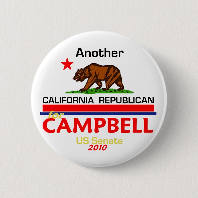 Badge Rond 5 Cm Bouton Tom CAMPBELL 2010 (Devant)