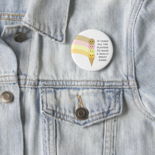 Badge Rond 5 Cm Bouton Tous les saveurs