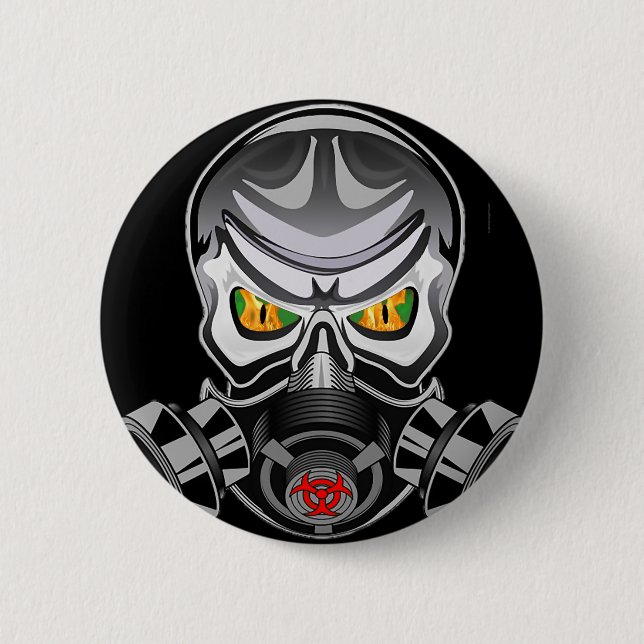 Badge Rond 5 Cm Bouton toxique (Devant)