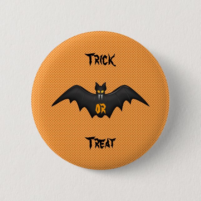 Badge Rond 5 Cm Bouton Trick ou traiter la pâte (Devant)