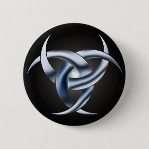 Badge Rond 5 Cm Bouton triple lunaire de déesse