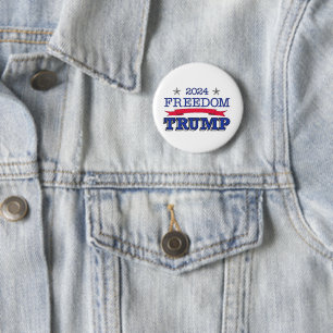 BADGE ROND 5 CM BOUTON TRUMP FREEDOM 2024