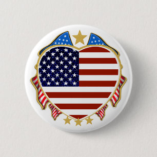 BADGE ROND 5 CM BOUTON USA