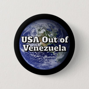 Badge Rond 5 Cm Bouton USA hors du Venezuela