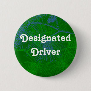 Badge Rond 5 Cm Bouton Vacances de pin de conducteur désigné
