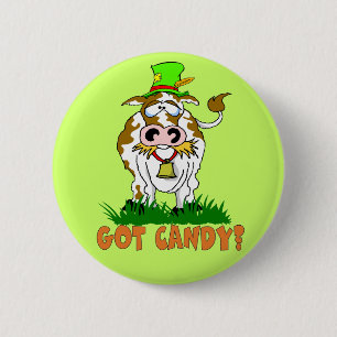 Badge Rond 5 Cm Bouton Vache de bonbon