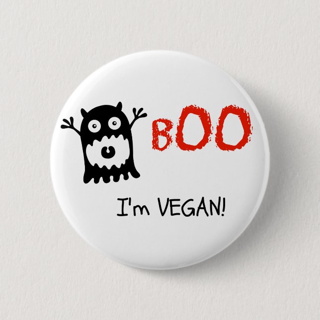 Badge Rond 5 Cm Bouton Vegan (Devant)