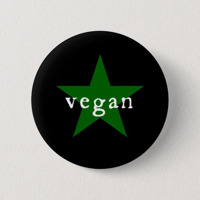 Badge Rond 5 Cm Bouton végétalien (Devant)