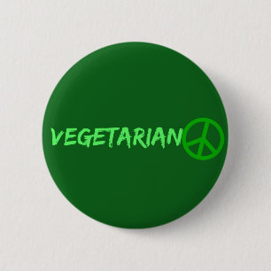 Badge Rond 5 Cm Bouton végétarien