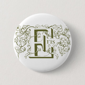 Badge Rond 5 Cm Bouton vert d'Eris