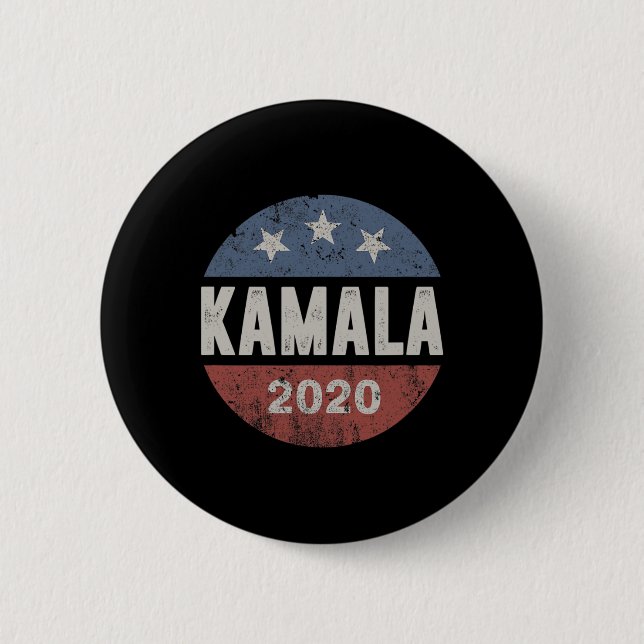 Badge Rond 5 Cm Bouton Vintage Kamala Harris 2020 (Devant)